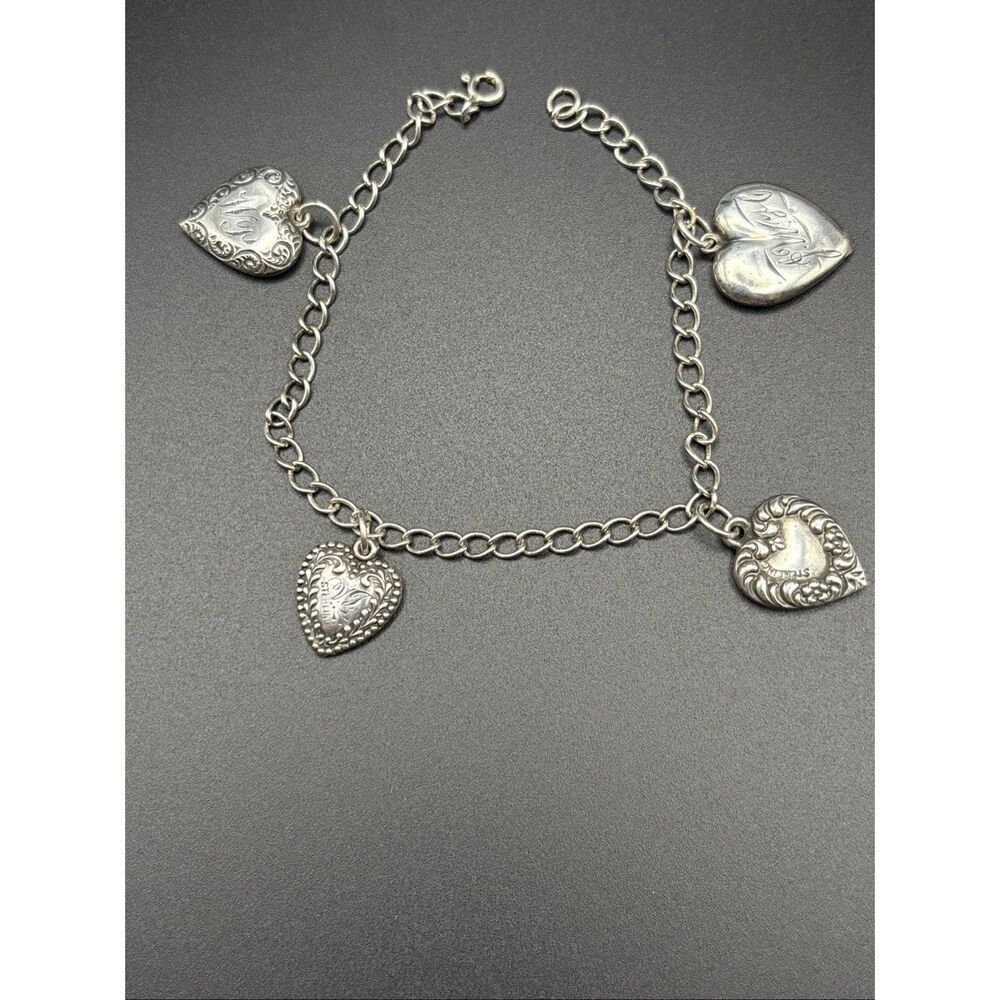 Vintage Sterling Silver Bracelet with Lockets 1899